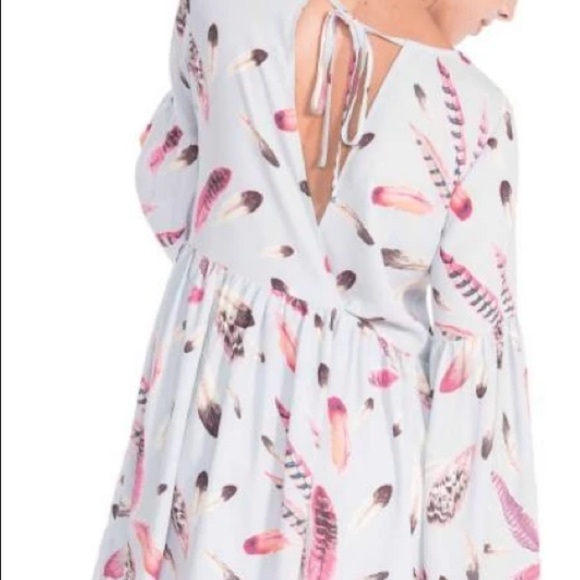 BUDDY LOVE Eva Pale Blue Heather Tie Back Dress S - Picture 3 of 7